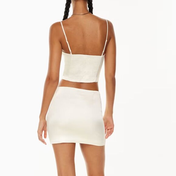 NWT Sunday Best x Aritzia Rocco Satin Mini Skirt Size 12 / XL - Picture 3 of 9